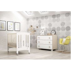 Cuna Gamma Blanco Mate y Tierra de Trama